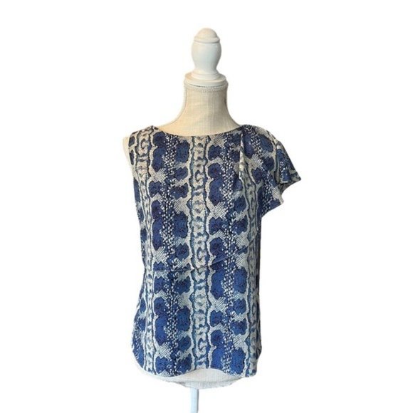 Yoana Baraschi Anthropologie Snakeskin Print Blouse XS - Picture 1 of 12